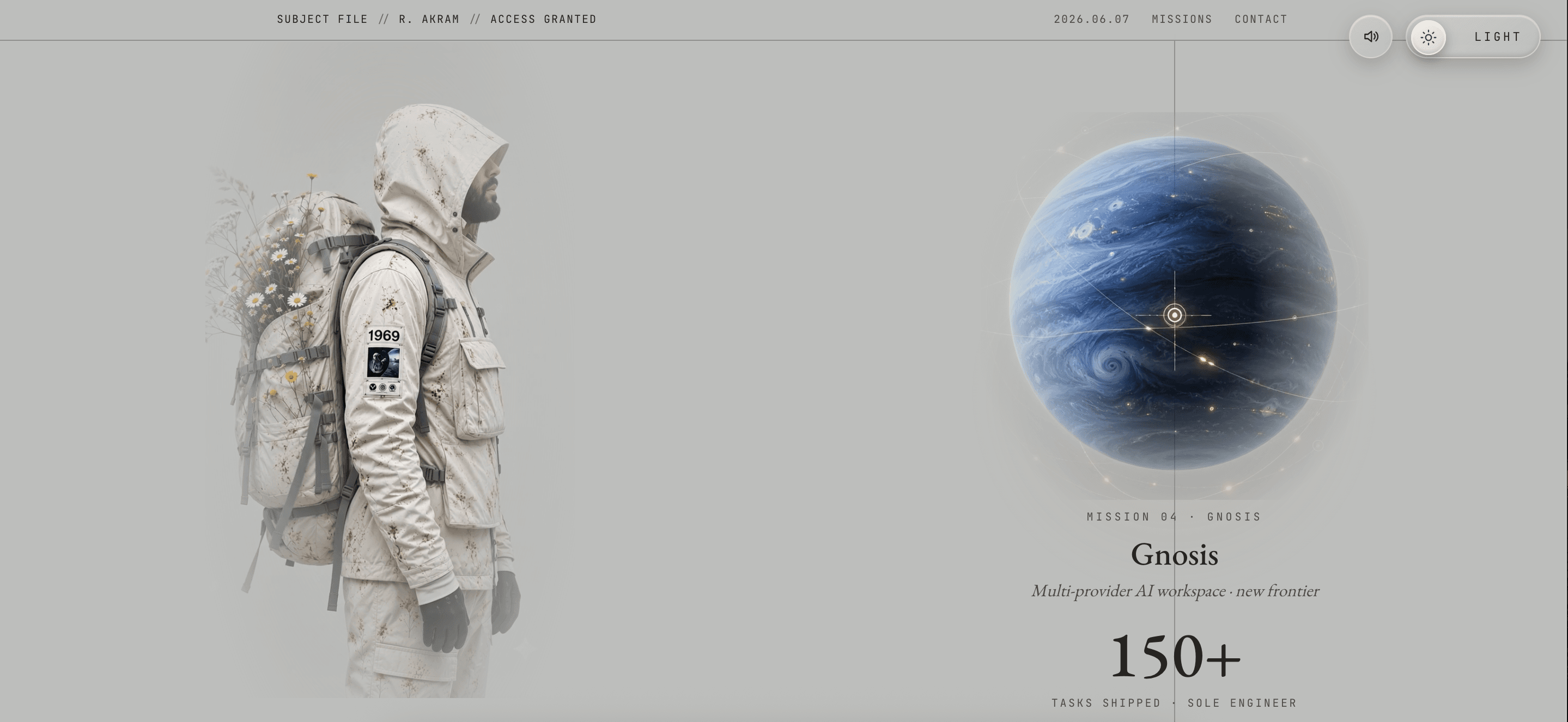 Interactive Portfolio Site website preview